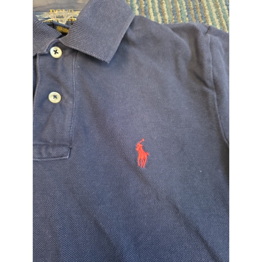 Polo Ralph Lauren Polo Shirt Boys Sz 8 Blue Classic‎ Fit Short Sleeve Pony Logo - Picture 4 of 9
